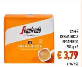 Conad Segafredo Caffè Crema Ricca 250 g x2 offerta