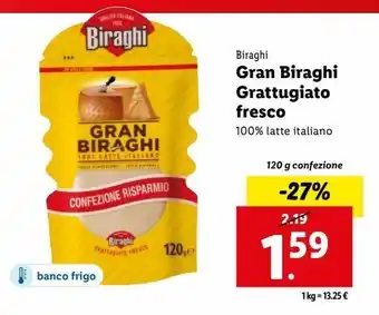 Lidl Gran biraghi grattuguato fresco offerta