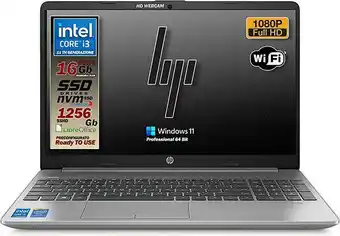 Hp 250 g8, pc portatile notebook silver, display full hd da 15,6", cpu intel i3 di 11th, ram ddr4 da 16 gb, sshd da 1256 g...