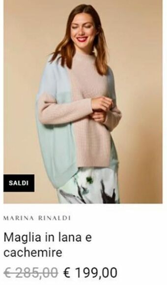 Marina Rinaldi Maglia in lana e cachemire offerta