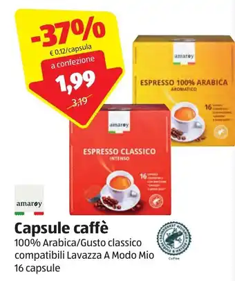 ALDI Capsule caffè 100% 16 capsule offerta