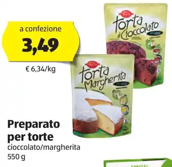 ALDI Preparato per torte cioccolato/ margherita 550 g offerta