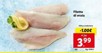 Lidl Filetto di orata offerta
