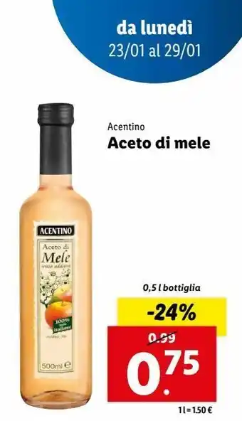 Lidl Aceto di mele offerta