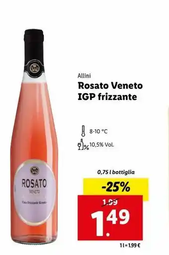 Lidl Rosato veneto igp frizzante offerta