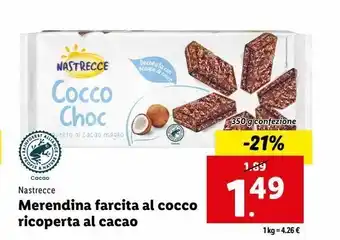 Lidl Merendina farcita al cocco offerta