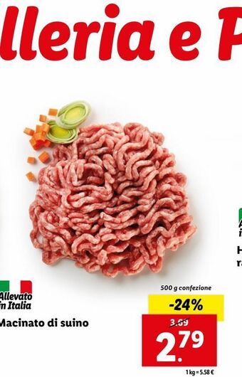 Lidl Macinato di suino offerta