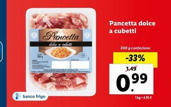 Lidl Pancetta dolce a cubetti offerta
