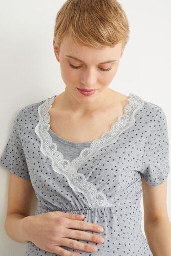 Confezione da 2 - camicia da notte per allattamento