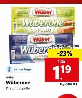 Lidl Wurstel wüber offerta