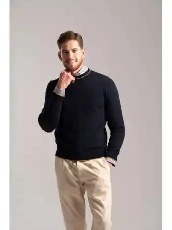 Invidia Maglia uomo misto cachemire girocollo rasato offerta