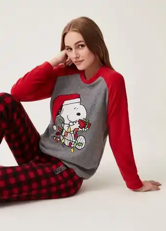 OVS Pigiama lungo in pile peanuts snoopy offerta