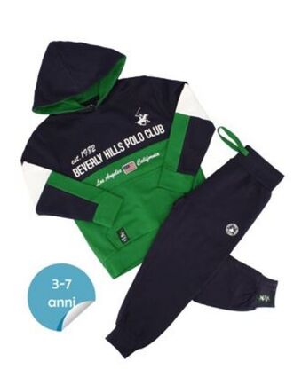 Beverly hi - tuta bimbo verde con cappuccio e tasca frontale