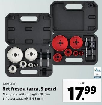 Lidl Set frese a tazza 9 pezzi offerta