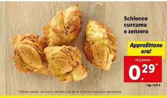 Lidl Schiocco curcuma e zenzero offerta