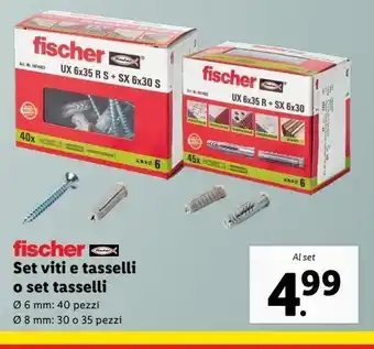 Lidl Set viti e tasselli o set tasselli offerta