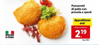 Lidl Panzerotti di pollo con provola e speck offerta