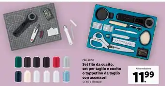 Lidl Set filo da cucito, set per taglio e cucito o tappetini da taglio con accessori offerta
