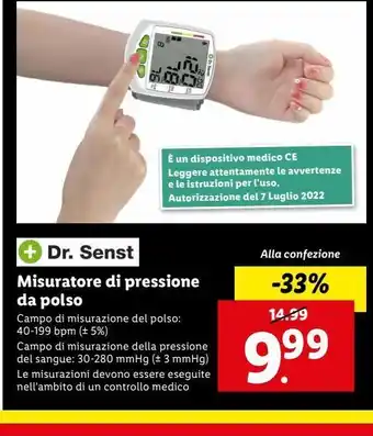 Misuratore di pressione da polso