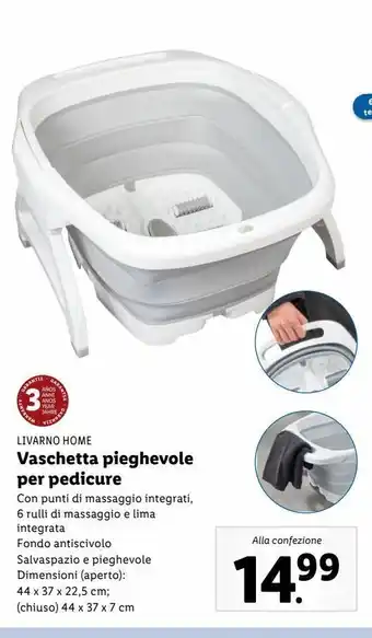 Lidl Vaschetta pieghevole per pedicure offerta