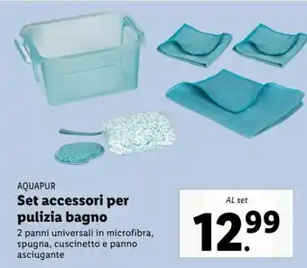 Lidl Set accessori per pulizia bagno offerta
