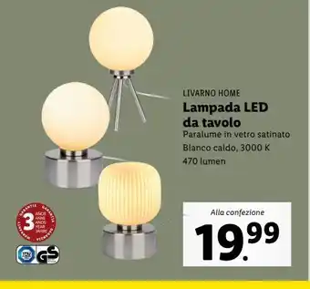 Lidl Lampada led da tavolo offerta