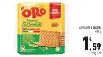 Conad Margherita Saiwa Oro 5 Cereali 420 g offerta