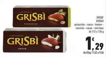 Grisbì Vicenzi pistacchio - cocco - limone 112 a 135 g