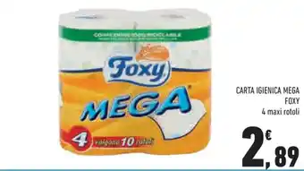 Conad Margherita Foxy Carta Igienica Mega 4 maxi rotoli offerta