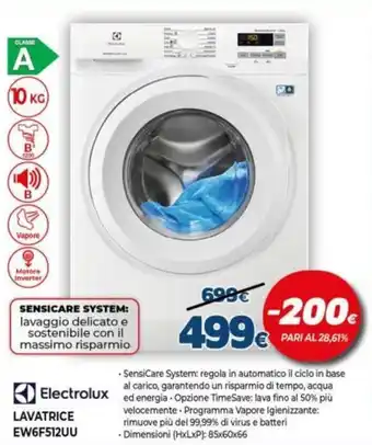Expert Electrolux Lavatrice EW6F512UU offerta