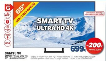Expert Samsung Smart TV Led UHD 4K 65" UE65AU9070UXZT offerta