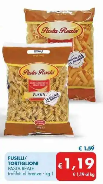 MD Discount Pasta Reale Fusilli/Tortiglioni trafilati al bronzo kg 1 offerta