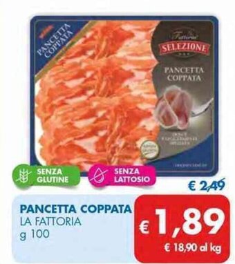 MD Discount La Fattoria Pancetta Coppata g 100 offerta