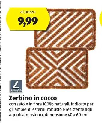 ALDI Zerbino in cocco 40 x 60 cm offerta