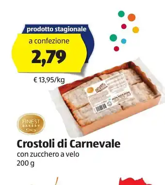 ALDI Crostoli di Carnevale con zucchero a velo 200 g offerta