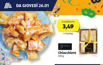 ALDI Chiacchiere 200 g offerta