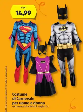 ALDI Costume di Carnevale per uomo e donna S-L offerta