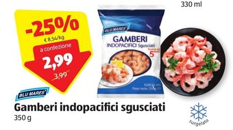 ALDI Gamberi indopacifici sgusciati 350 g offerta