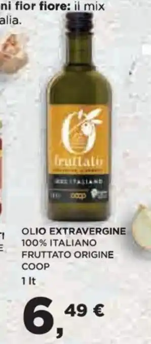 Coop Olio Extravergine 100% Italiano Fruttato Origine Coop 1 Lt offerta