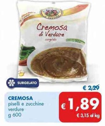 MD Discount Cremosa Piselli e Zucchine Verdure g 600 offerta