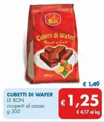 MD Discount Le Bon Cubetti di Wafer Ricoperti Al Cacao g 300 offerta