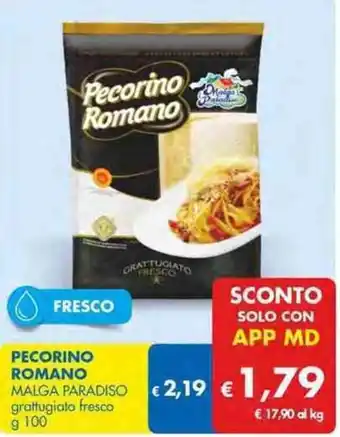 Malga Paradiso Pecorino Romano Grattugiato Fresca g 100