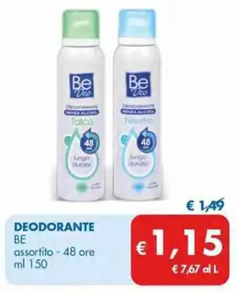 MD Discount Be Deodorante Assortito - 48 Ore ml 150 offerta