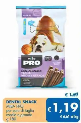 MD Discount Miba Pro Dental Snack Per Cani di Taglia Media e Grande g 180 offerta