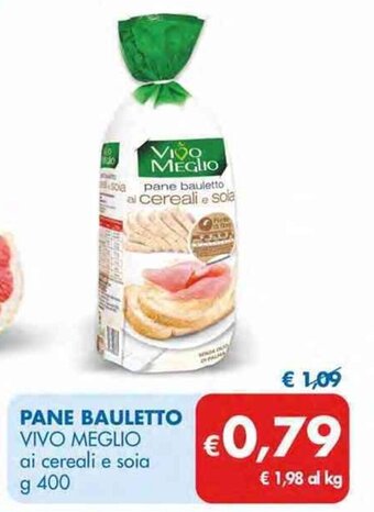 MD Discount Vivo Meglio Pane Bauletto Ai Cereali e Soia g 400 offerta