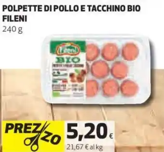 Coop Fileni Polpette di Pollo E Tacchino Bio 240 g offerta