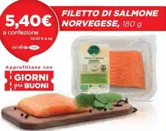 Coop Filetto di Salmone Norvegese 180 g offerta