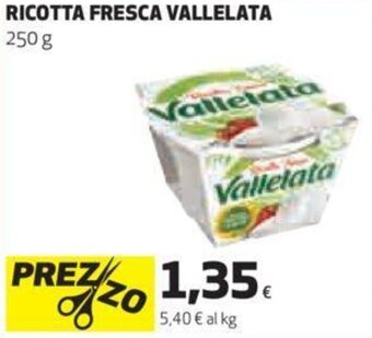 Coop Vallelata Ricotta Fresca 250 g offerta