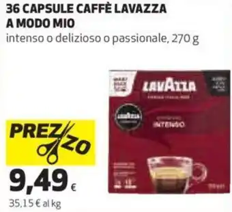 Coop Lavazza A Modo Mio 36 Capsule Caffè Intenso o Delizioso o Passionale, 270 g offerta