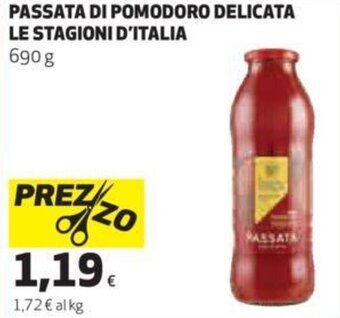 Coop Passata di Pomodoro Delicata Le Stagioni D'Italia offerta